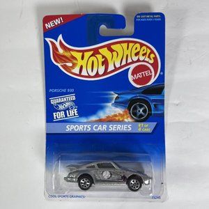 New Hot Wheels 1996 Sports Car Series #404 Porsche 930 Mtflk Silver w/ 7SPs